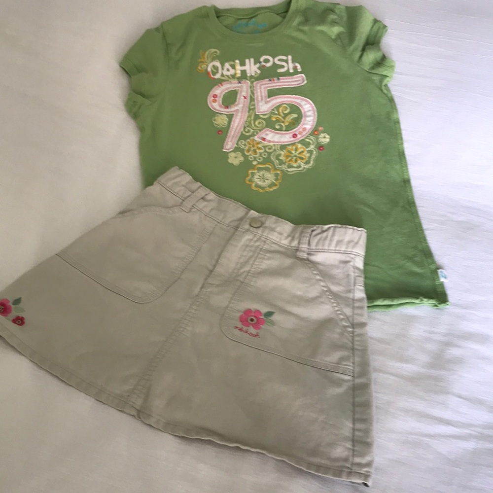 Osh Gosh floral summer outfit t shirt & skirt